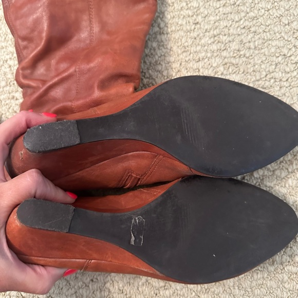Bronx Cognac Wedge Boots - Picture 4 of 5